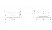 Serel Nita 48x100 cm Mobilya Uyumlu Etajerli Lavabo NT40TDS110H - 2