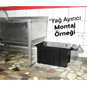 Tankplast 0.3 Lt Sn Yağ Tutucu-Yağ Ayırıcı-Tezgah Altı Polietilen (HDPE)Yerli Üretim - 3