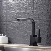 Venita Siyah Kare T-Mix Lavabo Bataryası - 1