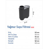Tankplast Dikey İnişli Boru Tipi Yağmur Filtresi YFDI 0125 - 2