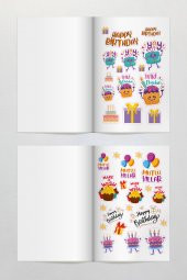 Sticker Book Kutlama Özel Gün Etiket Serisi - 3