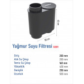TankPlast Dikey İnişli Boru Tipi Yağmur Filtresi YFDİ 0201 - 2