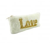 Cem Dolphin Peluş Kalem Çantası PC-581 Beyaz - 1