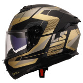 Ls2 Stream 2 Road Kapalı Motosiklet Kaskı Mat Siyah-Gold - 2