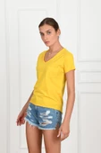 Kadın Basic Cepli Tshirt 8328 - 3