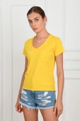 Kadın Basic Cepli Tshirt 8328 - 2
