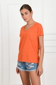 Kadın Basic Cepli Tshirt 8328 - 12