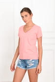 Kadın Basic Cepli Tshirt 8328 - 1