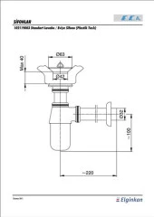 Eca Plastik Taslı Lavabo/Eviye Mutfak Sifonu 102119003 - 2