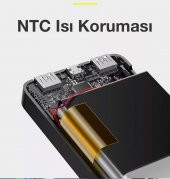 Baseus Çift Yönlü Ntc Isı Korumalı Dijital Ekranlı 15W 10000 mAh Powerbank Hafif Kompact Tasarım - 5