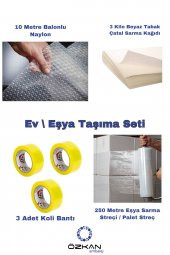 Balonlu Naylon / Paketlenme Kağıdı / Koli Bandı / Palet Streç Ev Taşıma Seti - 1