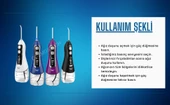 Waterpulse Kablosuz Pro V580 Water Flosser 320ml Taşınabilir Diş/Protez Bakım Ve Ağız Duşu Mor - 6