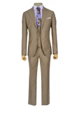 Cengiz İnler Düz Çift Düğme 6 Drop Yelekli Slim Fit Erkek Takım Elbise - 5