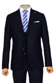Cengiz İnler Düz Çift Düğme 6 Drop Yelekli Slim Fit Erkek Takım Elbise - 9