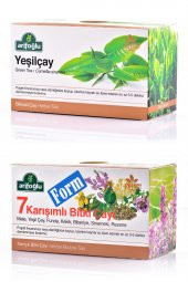 Arifoğlu Yeşil Çay Süzen Poşet 20li + 7in1 Form Çayı 20li - 1