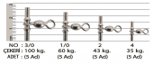 EFFE BLACK NICKEL T-FIRDÖNDÜ 5,Lİ PAKET - 1/0 - NUMARA - 2