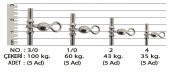 EFFE BLACK NICKEL T-FIRDÖNDÜ 5,Lİ PAKET - 1/0 - NUMARA - 3