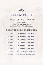 Cengiz İnler Kırlangıç Yaka Düz Çift Düğme Slim Fit Erkek Takım Elbise - 7