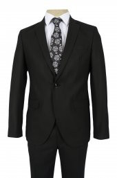 Cengiz İnler Kırlangıç Yaka Düz Çift Düğme Slim Fit Erkek Takım Elbise - 3