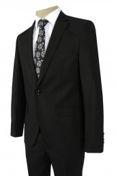 Cengiz İnler Kırlangıç Yaka Düz Çift Düğme Slim Fit Erkek Takım Elbise - 4