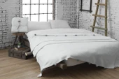 Dolce Bonita Home Tek Kişilik Ponponlu Pike Battaniye 150x200 Krem - 1