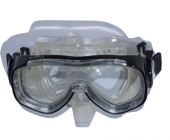 SİYAH ÇERÇEVELİ SEFFAF MASKE / ARASI ACIK - 1