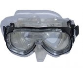 SİYAH ÇERÇEVELİ SEFFAF MASKE / ARASI ACIK - 3