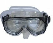 SİYAH ÇERÇEVELİ SEFFAF MASKE / ARASI ACIK - 4