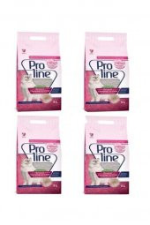 Proline Doğal Topaklanan Baby Powder Kokulu Kedi Kumu 5 Lt 4 Adet - 1