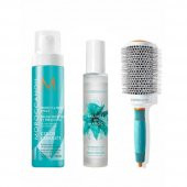 Moroccanoil Onarıcı, Koruyucu Saç spreyi ve Saç, Vücut Kokusu + Round Brush Seramik Yuvarlak Saç Fırçası - 1
