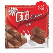 Eti Sütlü Çikolata Kare 65 Gr x 10 Adet - 1