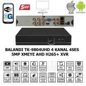 Balandi TK-9804UHD 4CH 4SES 1Disk 5MP Xmeye H265 5MP-N/4MP-N/3MP-N/2MP-1080P/1MP-720P/ANALOG-960H - 1