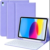 Apple iPad 11.Nesil A16 11inç/10.Nesil 10.9inç Kılıf Kablosuz Klavyeli Case Mobax Türkçe Klavye - 1