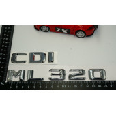 Benz ML 320 CDI Bagaj Krom Metal 3M 3D Yazı Logo - 4