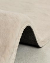 Jassrug Fuzzy Kürk Halı 80x150 Krem - 2