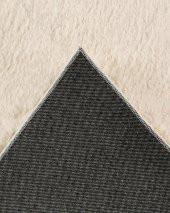 Jassrug Fuzzy Kürk Halı 80x150 Krem - 5