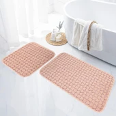 Jassrug Leila Kalp Embos Kaymaz Taban İkili Klozet Takımı 60x100 ve 50x60 Pudra - 1