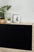 Jassrug Tavşan Tüyü Kürk Halı 120x180 Siyah - 3