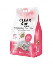 Clear Cat Pudralı Topaklanan Bentonit Kedi Kumu İnce 10 Lt - 1