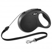 Flexi New Classic İp Siyah M Gezdirme Tasması 5 Mt - 1