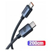 Baseus Super Şarj 2MT Type-C to Type-C Şarj Kablosu 480Mbps Veri Aktarım Kablosu Laptop Macbook Şarj - 3