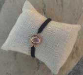 Bileklik El Figürlü Pembe Taşlı Makrome Ayarlanabilir İp Bileklik Bijuteri Takı Bilezik thumbnail 1