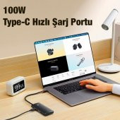 Baseus 20CM 100W 5 Port Type-C Dönüştürücü Çevirici HUB 500 MB/sn Veri Aktarım 4K HDMİ Tak Çalıştır - 4