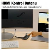 Baseus 20CM 100W 6 Port Type-C + PD Çoğaltıcı Dönüştürücü Hub 5Gbps Veri Aktarım 4K Hdmi Type-C + PD HUB Adaptör - 4