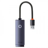 Baseus 22.5CM 100Mbps USB to RJ45 Dönüştürücü Çevirici Ethernet LAN Adaptör Tak Çalıştır Usb Hub - 1