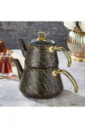 Elegance Granit Büyük Boy Çaydanlık Üst Demlik: 1 Lt Alt Demlik  2 Lt - 1