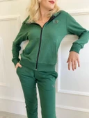 Kadın Kapüşonlu Paçası Lastikli Eşofman Takımı Yeşil - 10