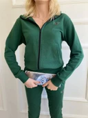 Kadın Kapüşonlu Paçası Lastikli Eşofman Takımı Yeşil - 8