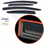 Renault 19 Europa 1994-2001 Uyumlu Mugen Cam Rüzgarlığı Seti Piano Black 4lü İthal - 2