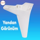 Wetra Lüks Mobilya Kanepe Sehpa Tv Ünitesi Koltuk Ayağı 12 Cm Beyaz Baza Ayakları thumbnail 5